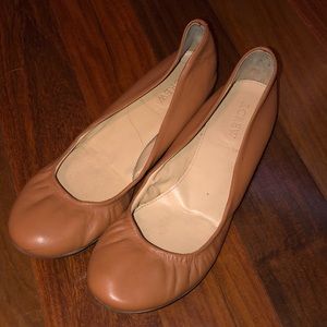 Leather Camel J Crew Ballet Flats 7.5